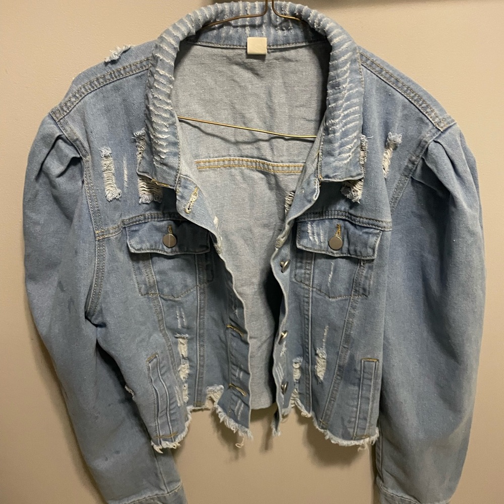 Denim Cropped Jacket